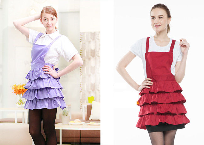 Flounced Dress Custom Printed Aprons Funny Cooking For Women