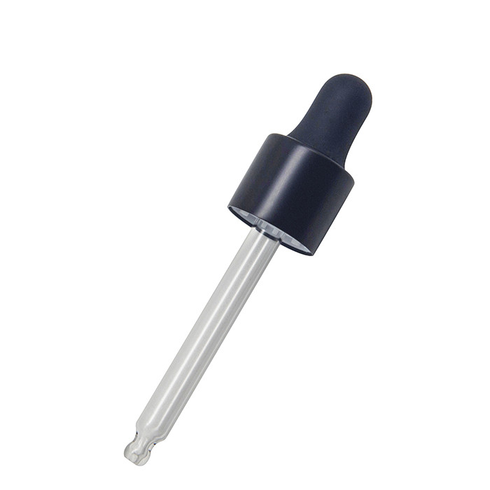 Non Spill Black Personal Care 18/410 Glass Dropper