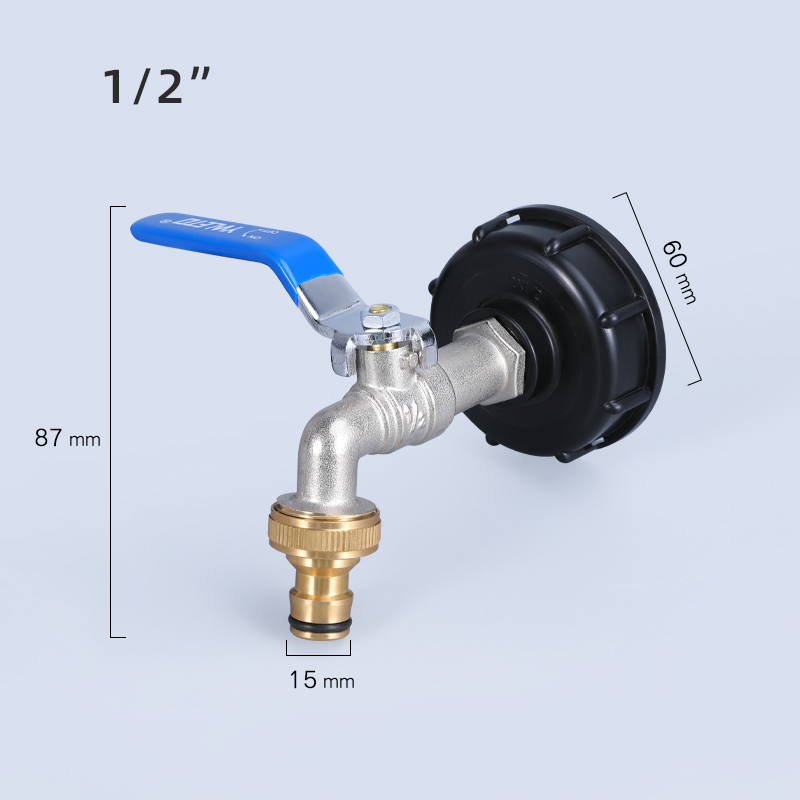 Red Handle 1/2" 3/4'' Male Thread Water Tap Bibcock for Garden Watering and Irrigation