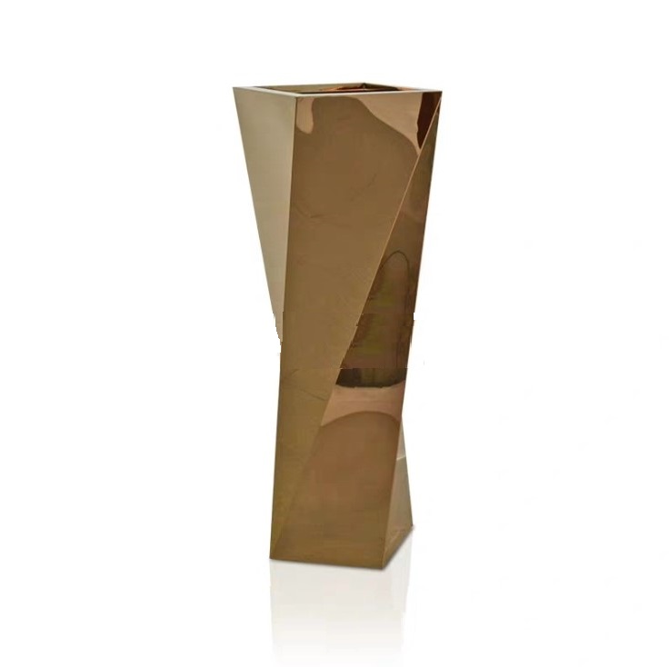 Custom gold metal wedding flower stand pot wedding decoration