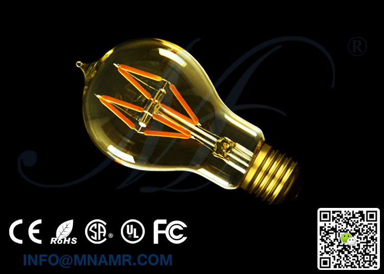 Traditional Style Edison Bulbs A19 LED Light 4W 2200K 2700K 3000K 5000K 6000K Options 25 Watt Equivalent