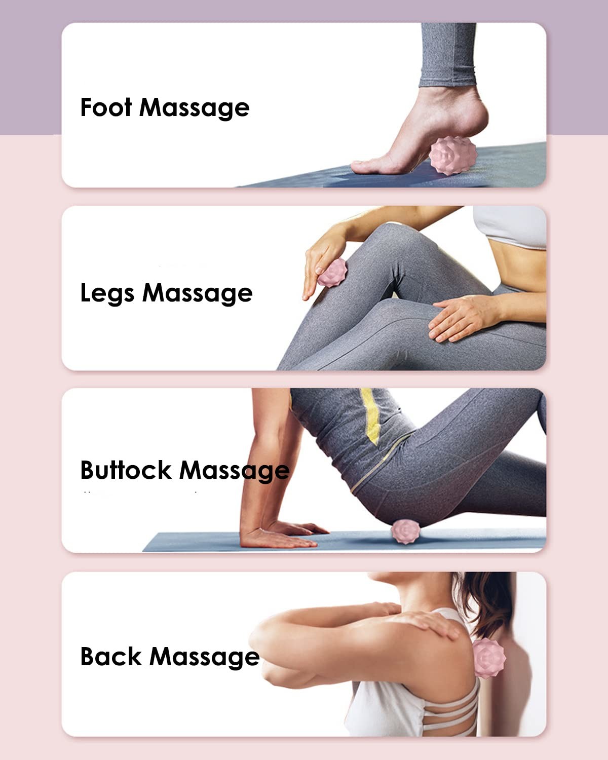 Silicone Peanut Massage Ball Double Lacrosse Massage Roller Ball For Muscle Therapy Release