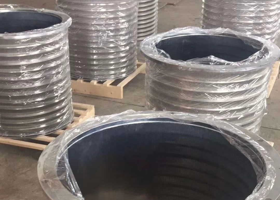Wear Resistant SS304 Ripple Board Slot Screen Basket