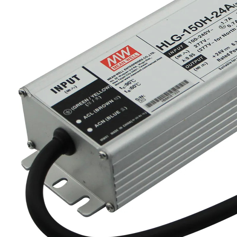 24V Waterproof LED Power Supply HLG-150H-24A 150W Constant Voltage Constant Current