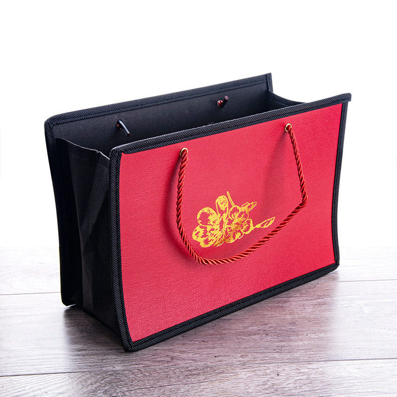 MDF wooden box for tea canister rectangle wooden tea box Storage Gift Red Packaging Wooden Box with velvet insert