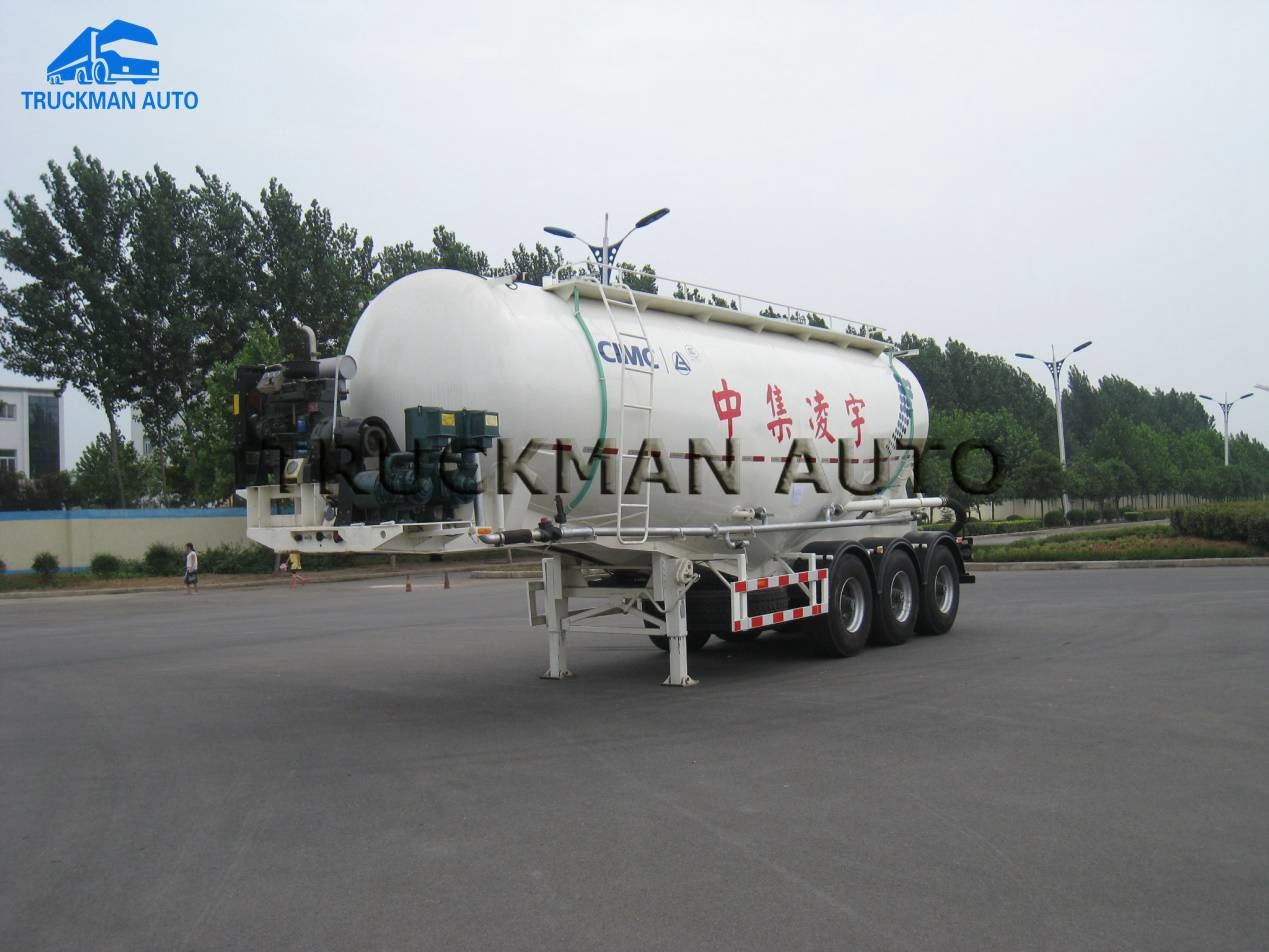 Durable Cement Tanker Trailer Total Volume 30m³-68 M³ With V Type Design