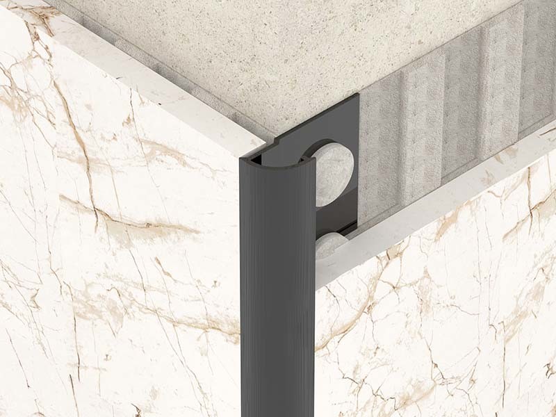 Brushed 2.0mm Stainless Steel Tile Trim Strip For Round Custom