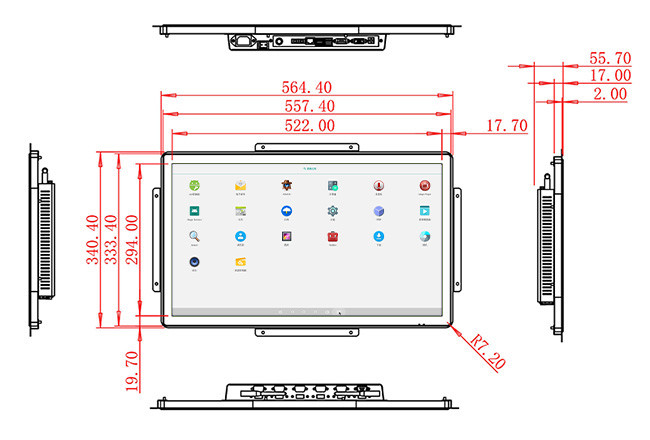 23.6-Inch Android Control Terminal for Traffic Monitoring, Facility Control Panels, Energy Systems, and Security Monitoring