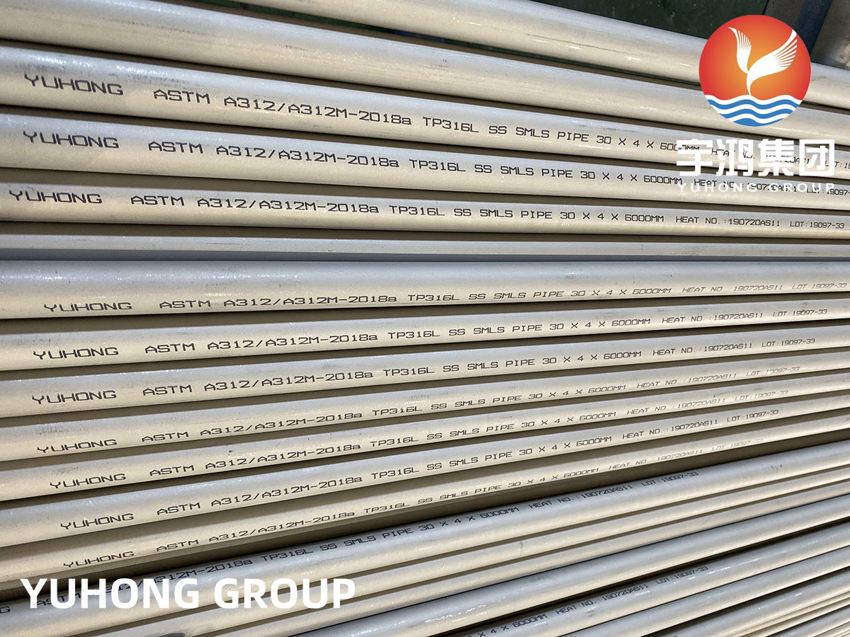ASTM A312 TP316L Stainless Steel Seamless Pipes Heavily Cold Worked