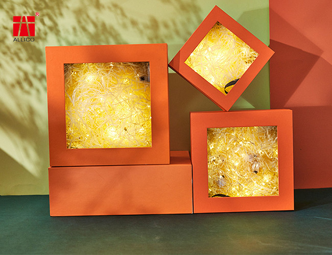CMYK 4.3x3.1x1inch Jewelry Cardboard Gift Boxes With Clear Window