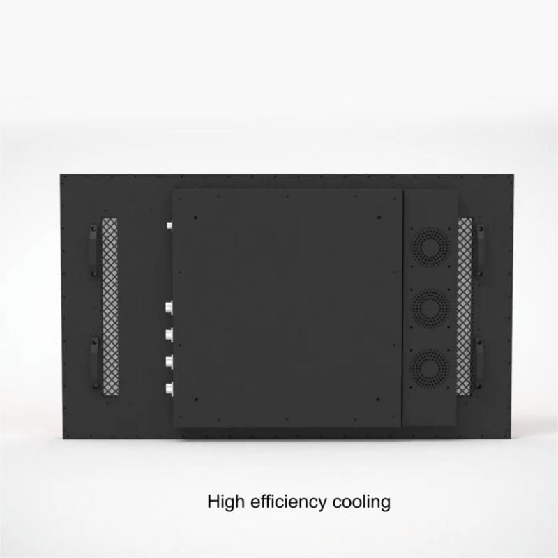 Outdoor multi-screen split media player display, with compatibility for Android Windows Linux.