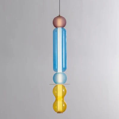 Scandinavian glass pendant lights Minimal colorful lampshade bedside lamp(WH-AP-582)