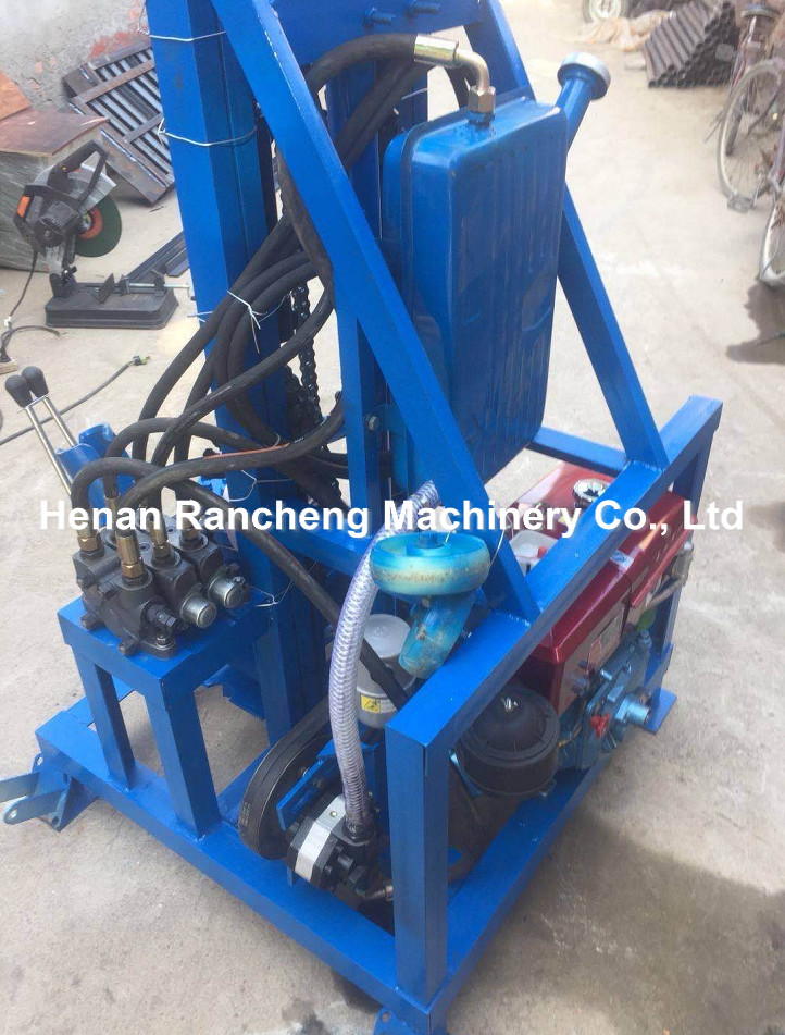 8HP Diesel Engine Portable Water Well Drilling Rig Machine 100m Depth 260kg