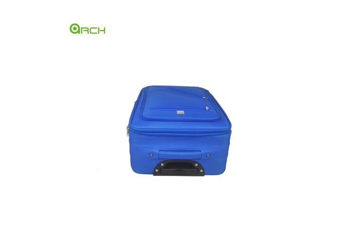 600D Polyester Trolley Case Soft Sided Luggage with Two Front Pockets and Skate Wheels