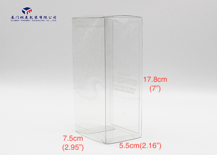 Bath Perfume PET Plastic Box Free Samples Offset Printing In White Color 17.8cm Height