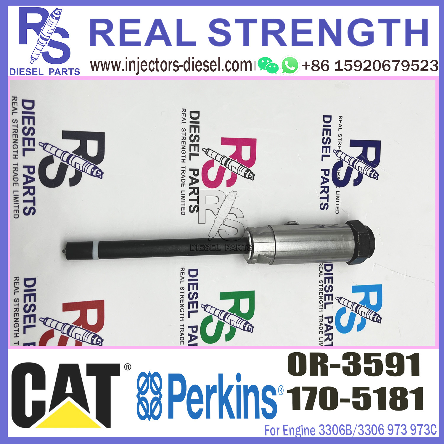 0R-3591 Diesel Fuel Injector Pencil 7W7045 For Engine 3306B 33060973 973C