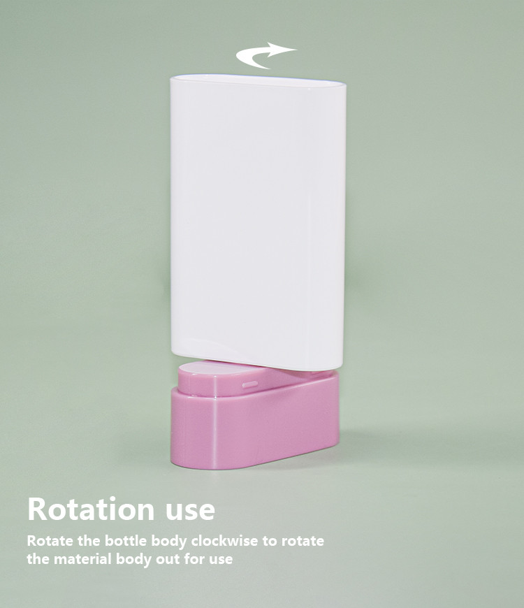 Top/Bottom Filling 20g PP PCR Bottom Rotation Sunscreen Stick Deodorant Packaging Container