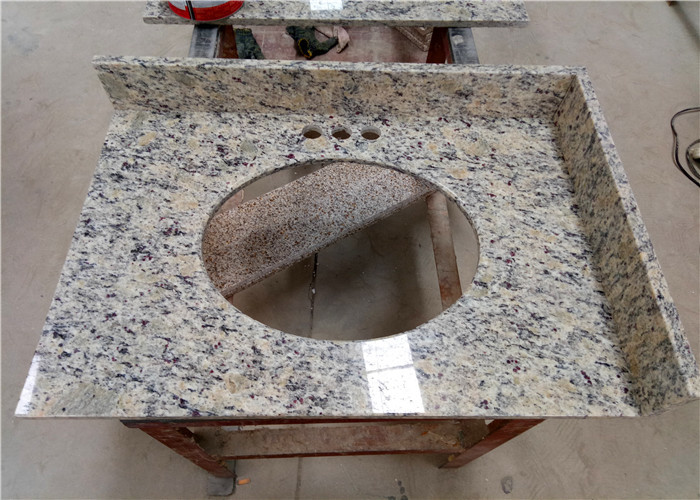 Santa Cecilia Integrated Vanity Tops 22" X 36" with 4" side and black splashes