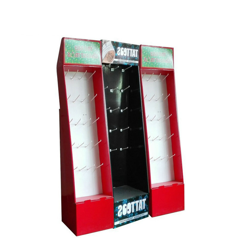 Promotion Retail Pop Up Shop Display Carton Stands With Hooks
