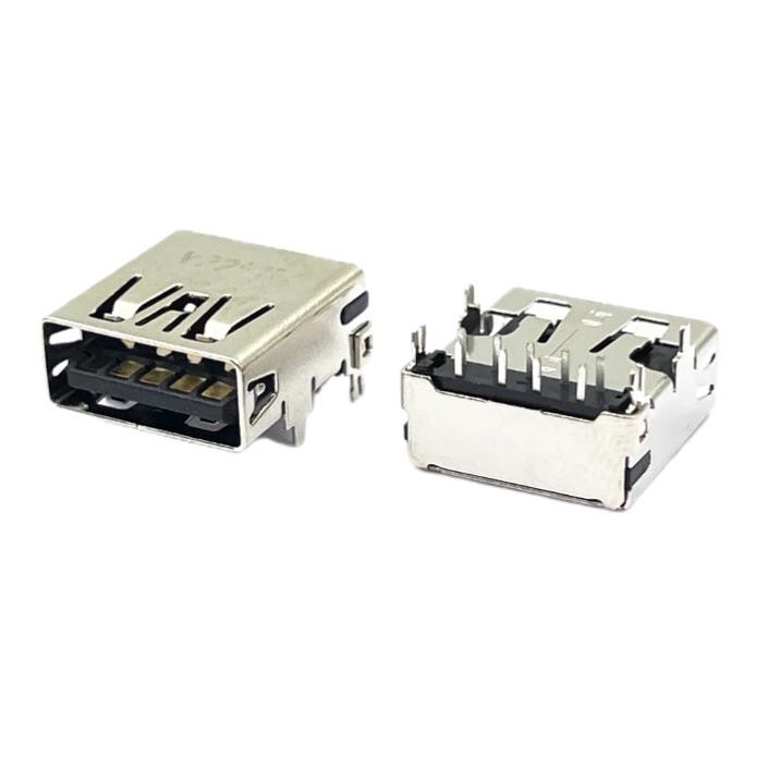 PA9T RVS 9Pin USB 3.1 Socket Connectors Female Type C DIP 90 Degrees