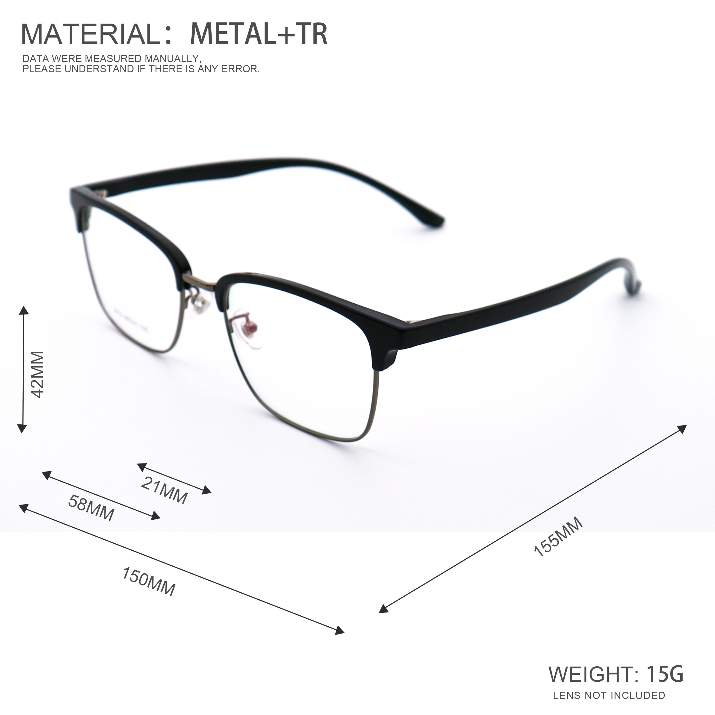 Customized Design Metal Optical Glasses Framework For All Face 3513