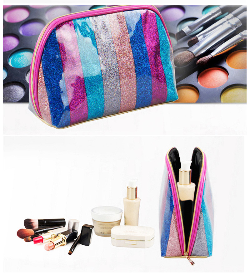 Fashion PU Material Pouch Waterproof Beauty Shiny Cosmetic Bag
