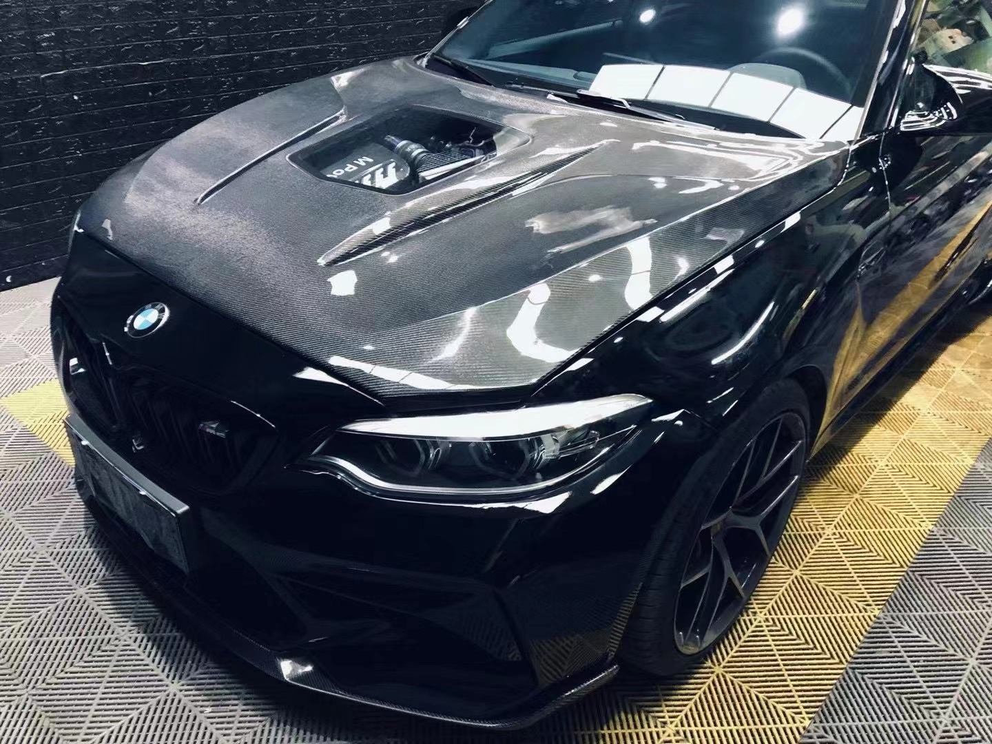 IMP Style Carbon Fiber Hood ForBMW M2 2 Series F22 F87 Carbon Fiber Engine Cover Engine Hatch Cover