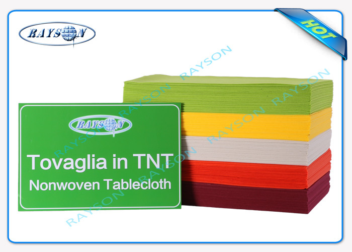 Multi - Color Disposable PP Non Woven Tablecloth With Printed Design