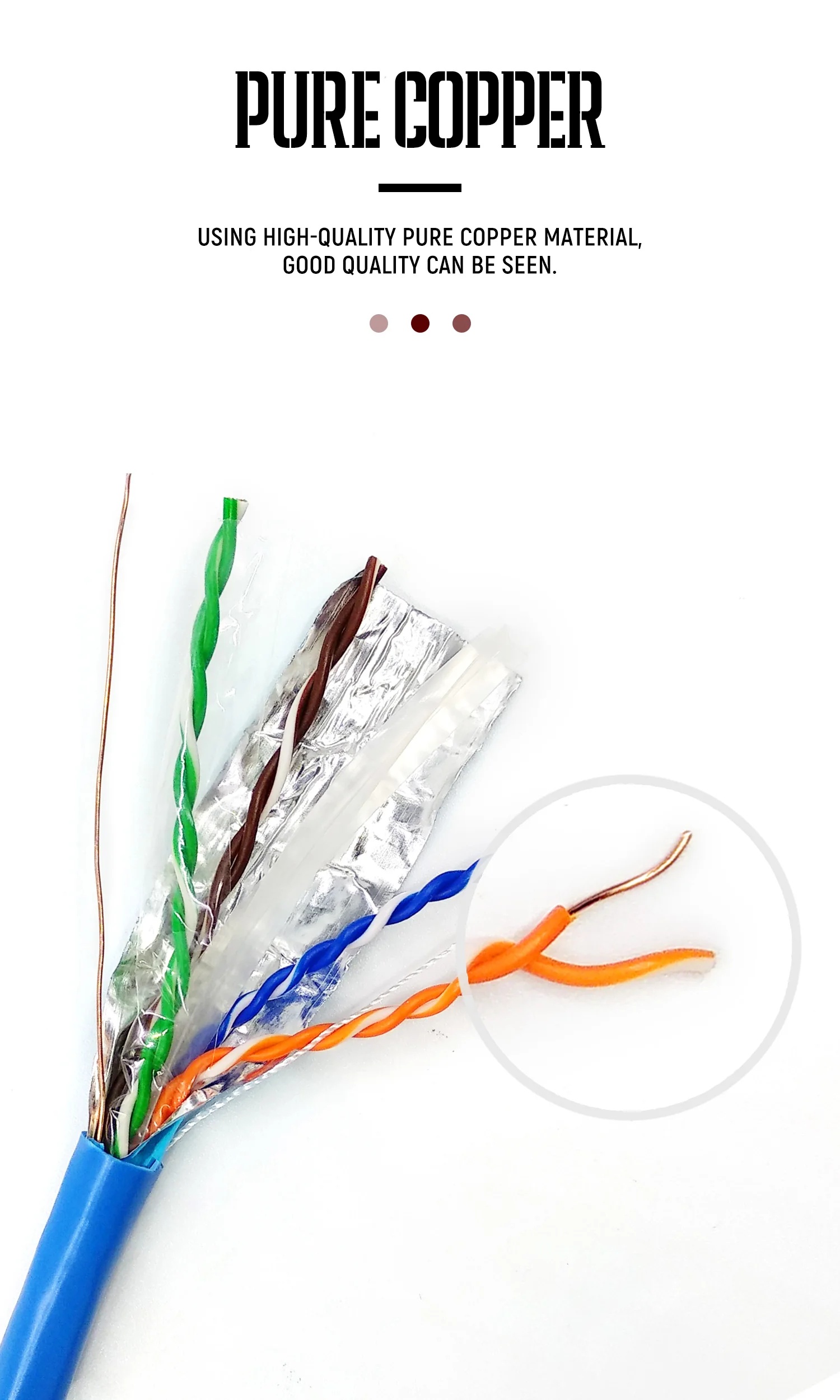 FTTX Fiber Optic Outdoor Ethernet Communication Cable Cat 7a UTP FTP Network LAN Cable