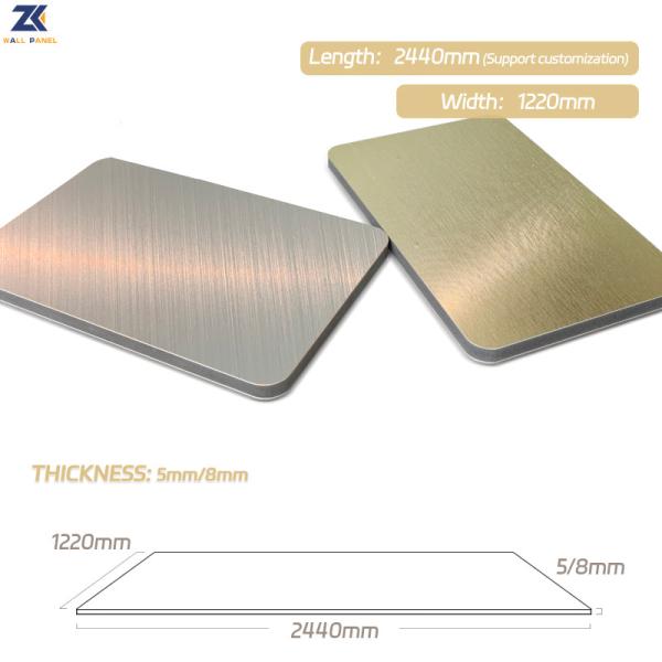 Interior Decoration Waterproof Soundproof Simulation Metal Wood Veneer Wall