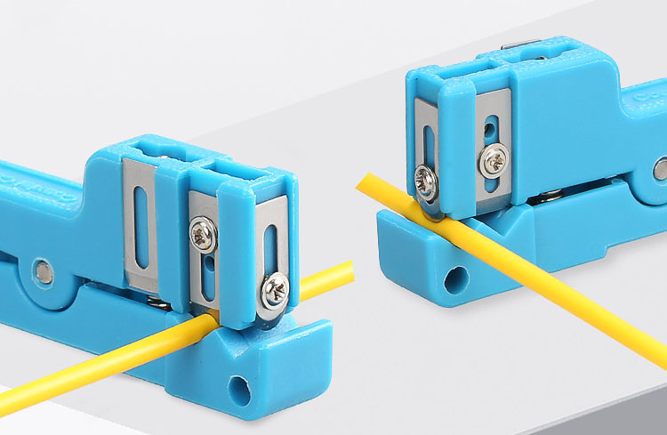 Blue Fiber Optic Stripper 45-163 Coaxial Stripper for Indoor Cable Stripping Solutions