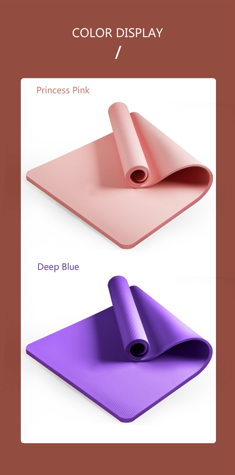 Beginner Gym Pilates Exercise 20mm Widened Lengthened Home Fitness Non Slip NBR Yoga Mat