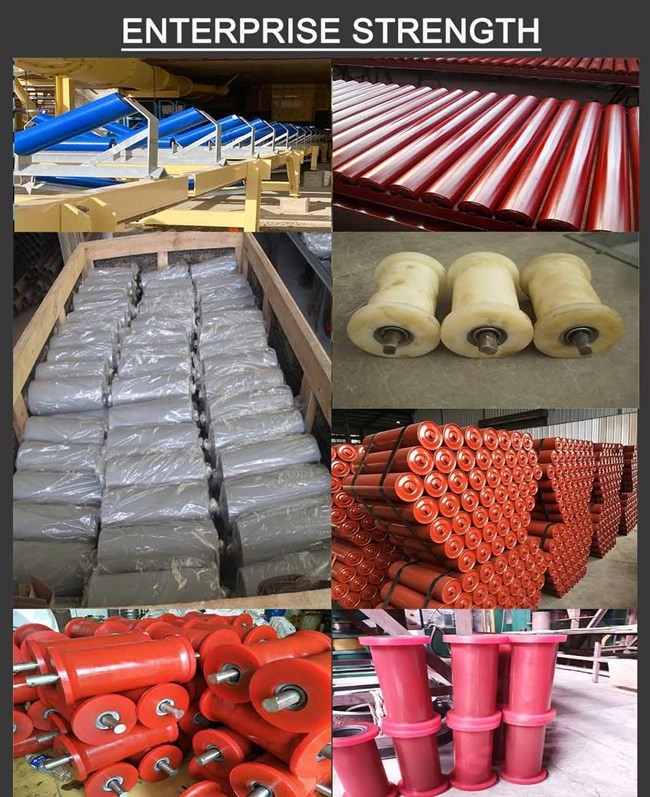 45 Carbon Steel Return Idler Roller 194mm Diameter For Mining Belt Conveying