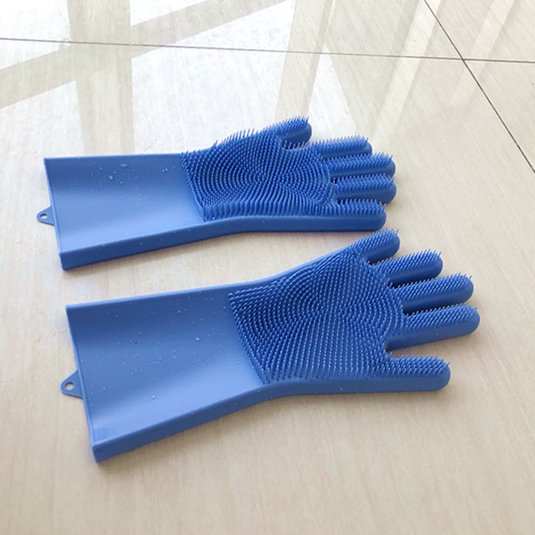 2018 high quality durable soft best seller in amazon customized accessory kitchen household silicone washing rubber gloves