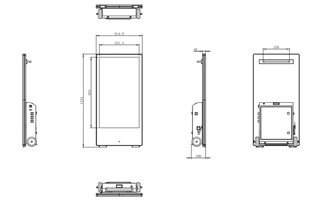 Outdoor Movable 43inch LCD Digital Poster Commercial Advertising LCD Display With Battery