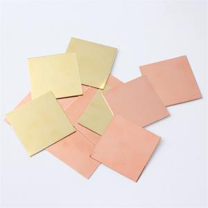 China Customized Thickness Red Copper Plate C26800 C27200 Shiny Colour Cu Sheet Large in Stock on sale