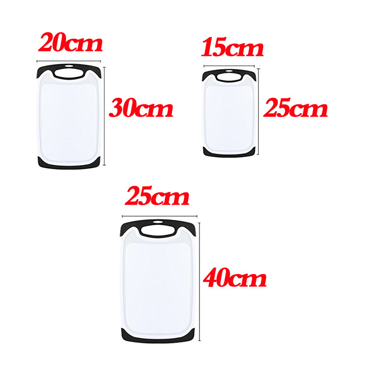 3 Piece Cutting Board Set PP Dishwasher Safe Chopping Board Household Kitchen Tools