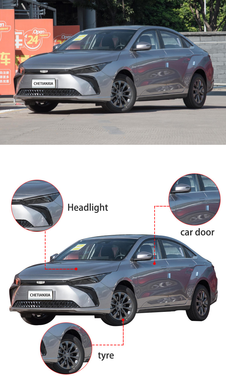 Geely G6 Compact Sedan Cars 150kW Small 4 Door Cars New Energy