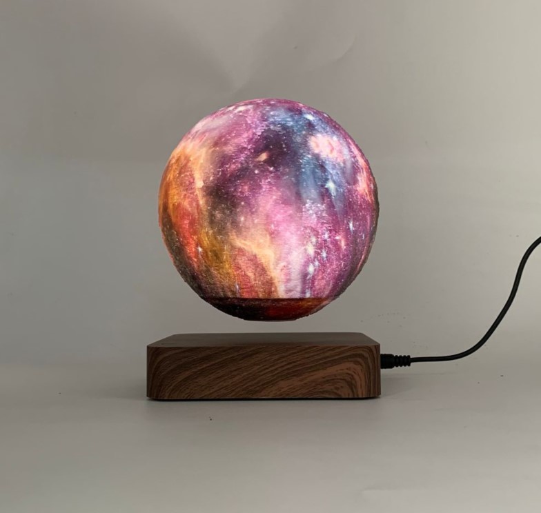 360 rotating magnetic levitation stary moon lamp light 6inch for home decor and gift