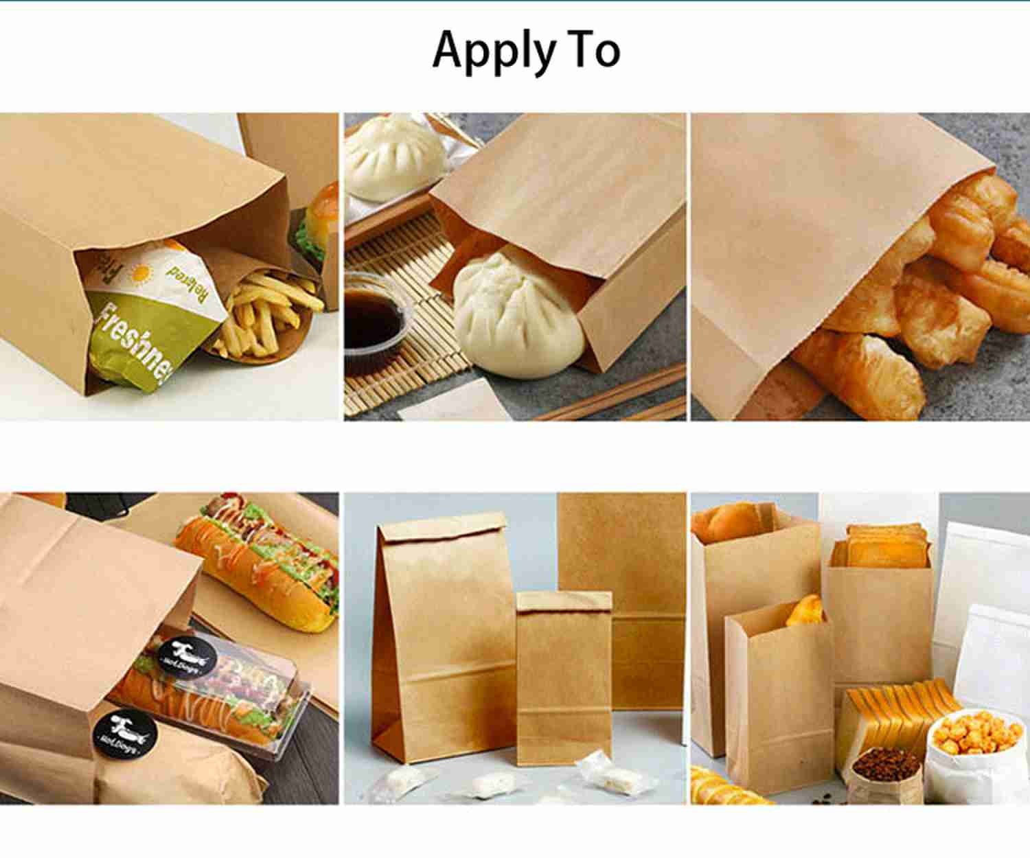 8 LB White Brown SOS Stand Up Kraft Paper Food Bags For Chip Packaging