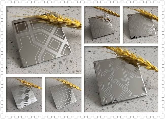 Embossed Stainless Steel Corrugated Sheet Silver Gold Plate