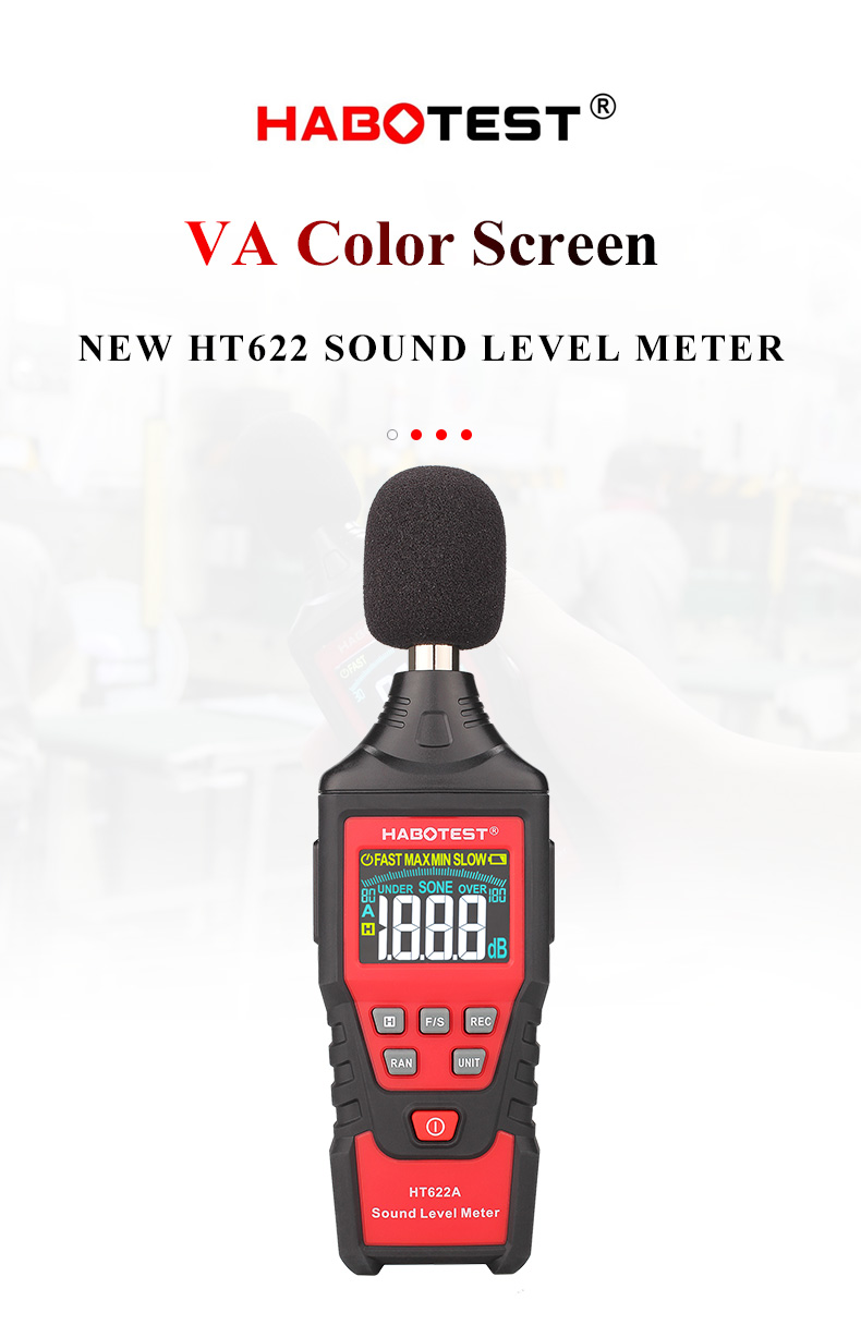 HT622A Digital Decibel Meter , 50dB Handheld Decibel Meter