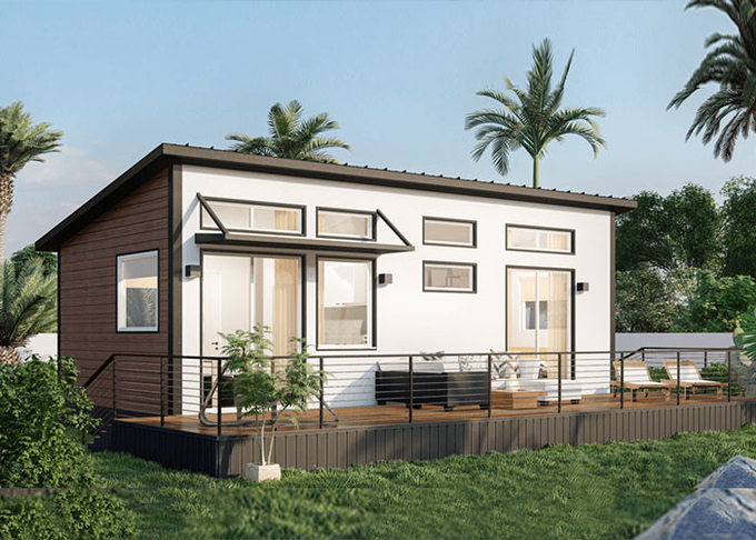 Single Family Exquisite Light Steel Frame House Design For Seaside Vacation Homes