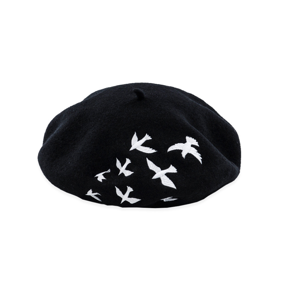 Polyester Wool Beret Cap Hat Solid Color​ For Women Halloween