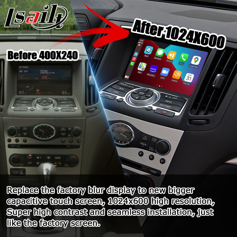 Plug And Play Infiniti G37 G25 Q40 wireless carplay android auto module video interface box