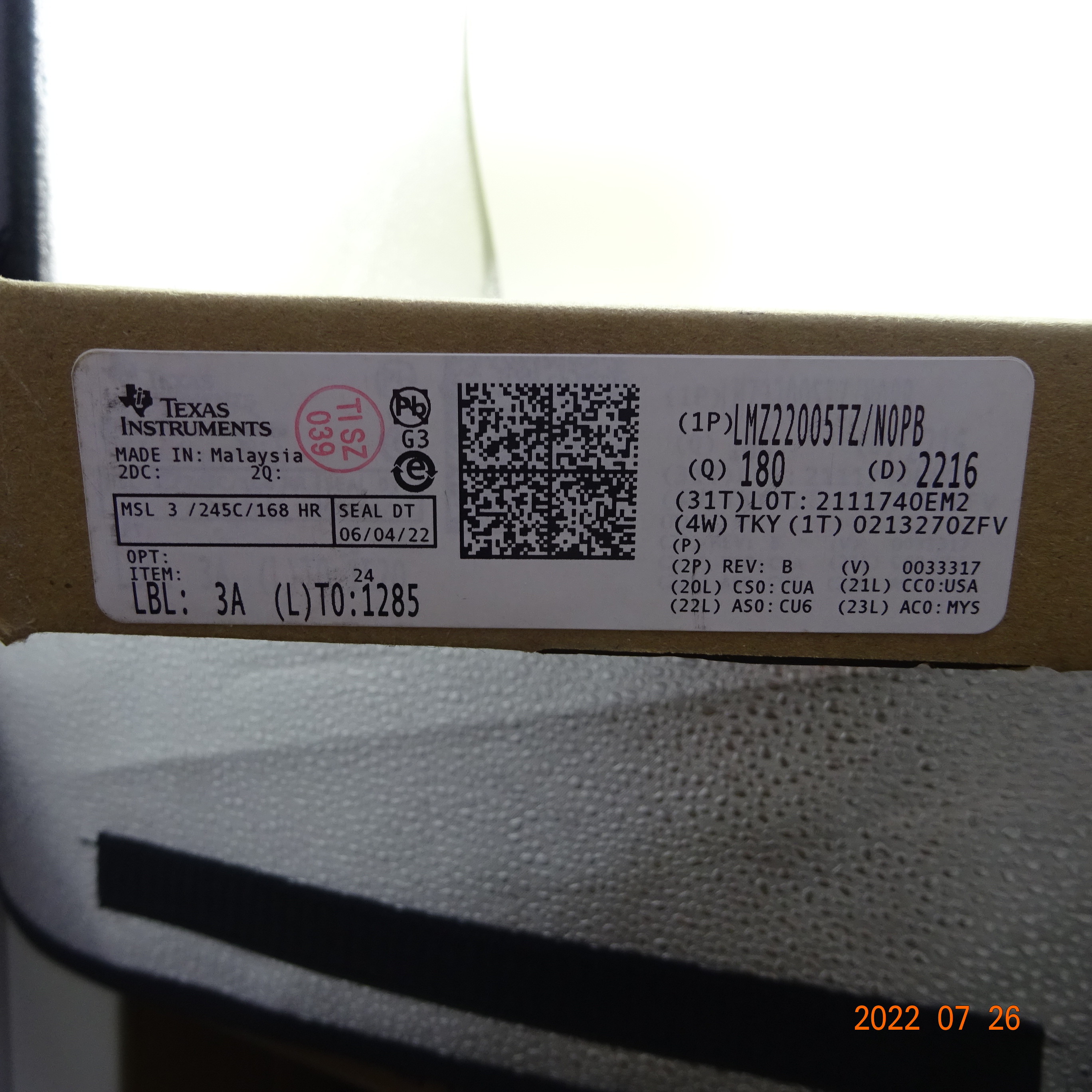 Electronic Componants LMZ22005TZ/NOPB New and Original Integrated circuit IC