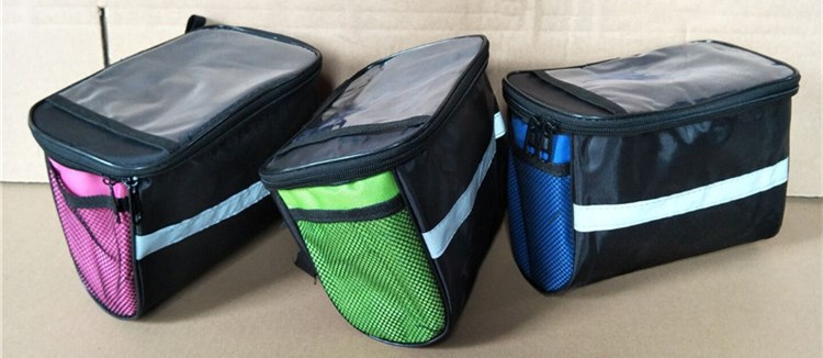 Front Handlebar Bag Bike Frame Pannier Organizer Pouch MTB Waterproof Phone Bags Multifunction Portable Shoulder Bag