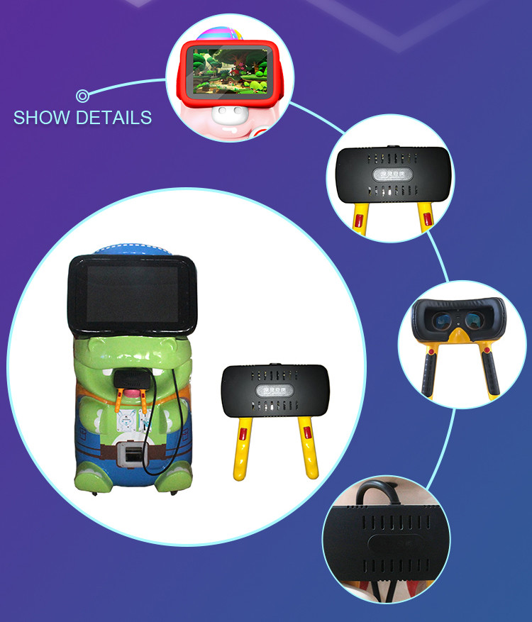 9d Virtual Reality Machine Baby 500w For Children Customized Color Adjustable Height