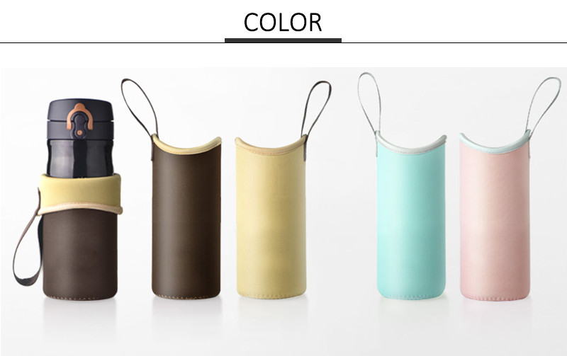 Solid Color Neoprene Shakeproof Water Bottle Cooler Sleeve