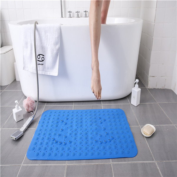 ISO 9001 PVC Bath Mat Non Toxic Non Slip Bath Mat With Suck Cups